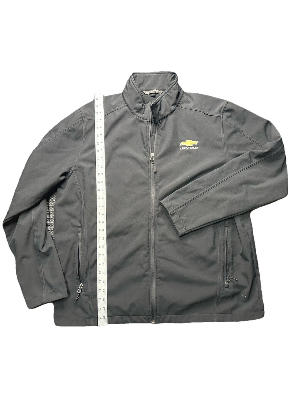 Chevrolet Soft Shell Jacket XL Black Full Zip Fleece Lined Work Coat Mens